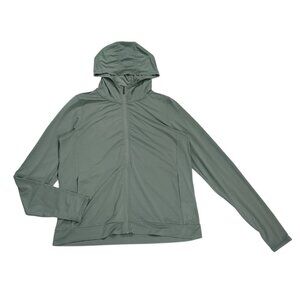 Gerry lightweight hooded jacket, size L/G, sage green, full zip, long sleeves.